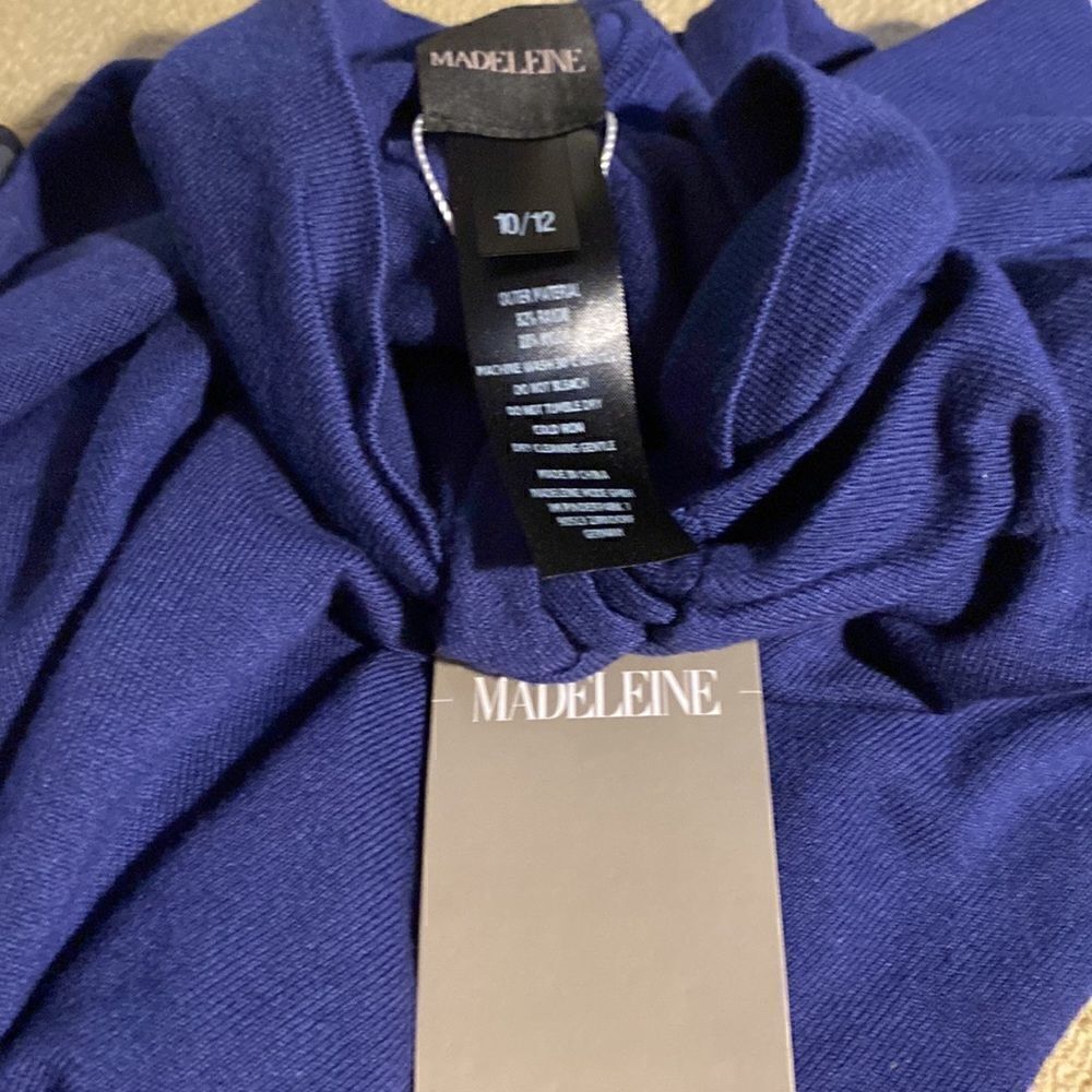 Madeline Navy Blue Long Sleeve Top Size 10 12 NWT - Picture 9 of 9